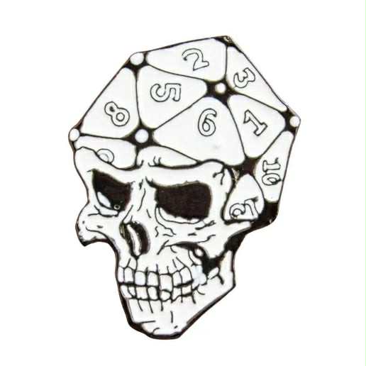D20 Skull Pin