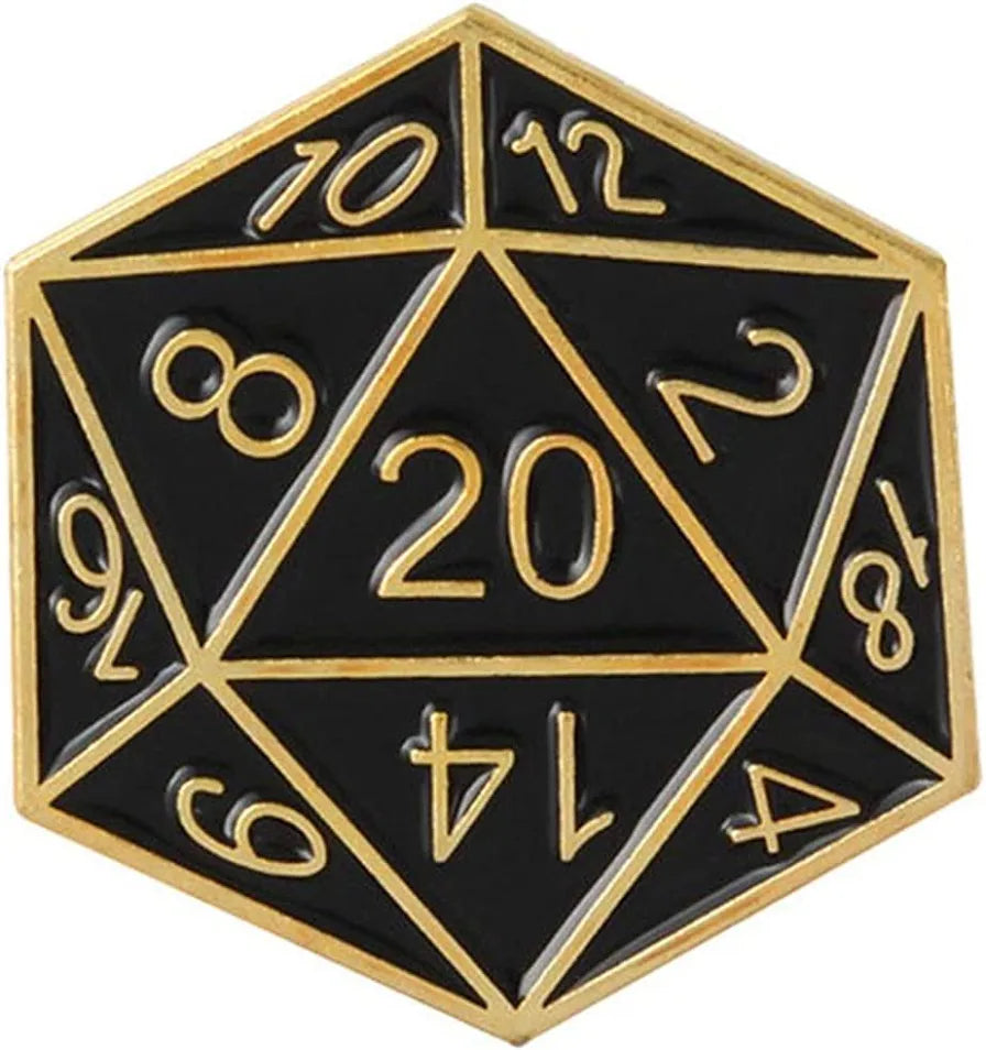 D20 Pin Badge